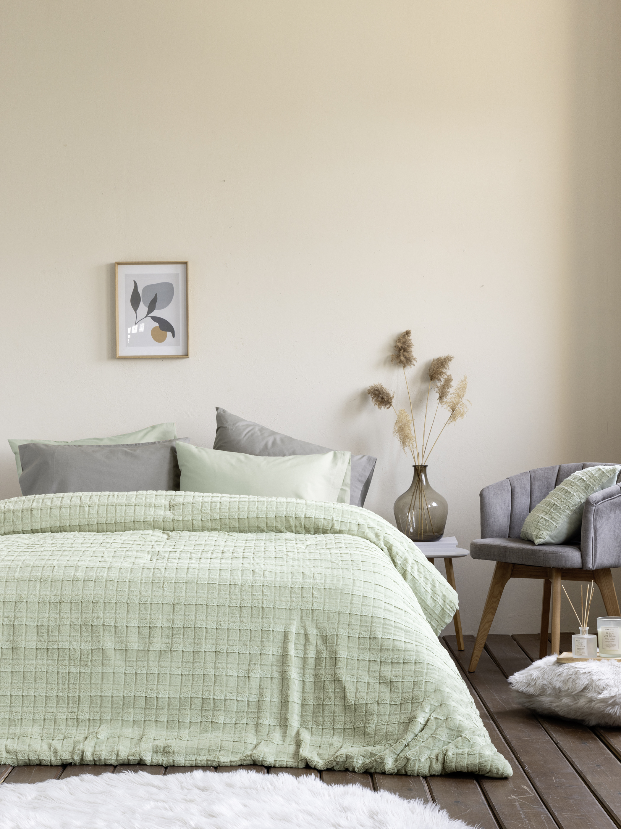 Κουβερτοπάπλωμα Υπέρδιπλο 220x240 Nima Home Weave Mint